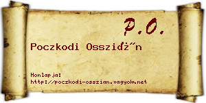 Poczkodi Osszián névjegykártya